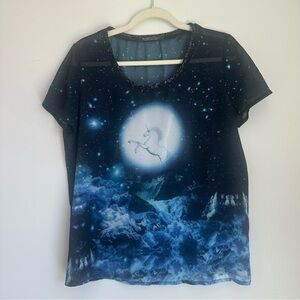 Scotch & Soda Unicorn Galaxy T-Shirt